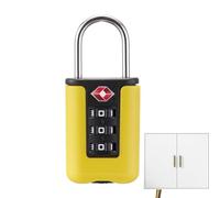 lucchettodi sicurezza per bagagli - lucchettoTSA da 6,6x2,8x1,3 cm, lucchettoa cifre resistente in ABS, lucchettoda viaggio portatile con cavo flessibile a combinazione ripristinabile | Se