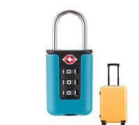 lucchettoper valigia - lucchettoTSA compatto da 6,6x2,8x1,3 cm, lucchettoa combinazione resistente in ABS, accessorio di sicurezza da viaggio con cavo in acciaio inossidabile, ruota a 3 cifre | Sma