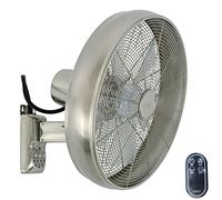 Beacon Lighting Ventilatore da parete Beacon Breeze cromato/chiaro Ø 41 cm silenzioso Beacon Lighting