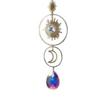 Luccicante Lega Stella Luna Ciondolo Decorativo Luci Arcobaleno Riflessione Stili Nordici Casa Giardino Feste Artigianato Lega Luna Stella