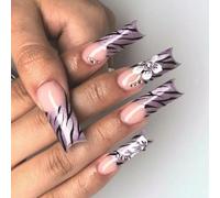 Luccichi Gatti Occhi Premere Unghie Bara Falsa Coperte Piene Colla Bastoncini Artificiali Acrilici Sugli Luccichio Sulle Unghie