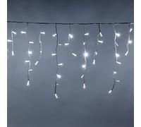 Stalattiti tenda pioggia 5 mt con 200 Maxi Led bianco ghiaccio con flash esterno [EEK: F]