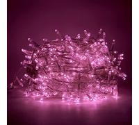 Catena di luci 9 metri da 180 Led Rosa con cavo trasparente Wisdom