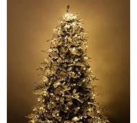 Luccika Mantello a rete di Luci con 192 Led Bianco Caldo per Albero di Natale da 150 a 180 cm di altezza con memoria e 8 giochi di luce per Interno ed Esterno