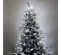 Luccika Mantello a rete di Luci con 192 Led Bianco Ghiaccio per Albero di Natale da 150 a 180 cm di altezza con memoria e 8 giochi di luce per Interno ed Esterno
