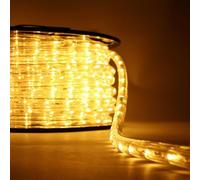 Luccika Tubo Luminoso LED 50m, PVC Trasparente, 36 LED/M, IP67 Interno ed Esterno, Tagliabile e Prolungabile, Controllo Touch, Decorativo Professionale per Eventi e Festività (Bianco Caldo)