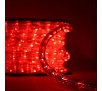 Luccika Tubo Luminoso LED 50m, PVC Trasparente, 36 LED/M, IP67 Interno ed Esterno, Tagliabile e Prolungabile, Controllo Touch, Decorativo Professionale per Eventi e Festività (Rosso)