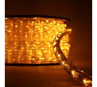 Luccika Tubo Luminoso LED 50m, PVC Trasparente, 36 LED/M, IP67 Interno ed Esterno, Tagliabile e Prolungabile, Controllo Touch, Decorativo Professionale per Eventi e Festività (Oro Antico)