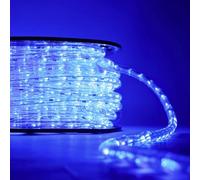 Luccika Tubo Luminoso LED 50m, PVC Trasparente, 36 LED/M, IP67 Interno ed Esterno, Tagliabile e Prolungabile, Controllo Touch, Decorativo Professionale per Eventi e Festività (Blu)