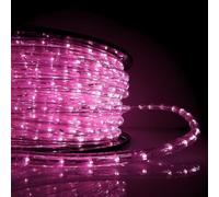 Luccika Tubo Luminoso LED 50m, PVC Trasparente, 36 LED/M, IP67 Interno ed Esterno, Tagliabile e Prolungabile, Controllo Touch, Decorativo Professionale per Eventi e Festività (Rosa)