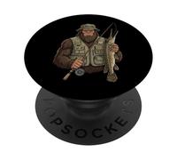 Luccio Dal Naso Lungo Bigfoot Pescatore Pescatore PopSockets PopGrip Adesivo