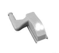Luce a cerniera wireless per armadietto, alimentata a batteria, lampada a LED per armadio, armadio, armadio, illuminazione attivata dal movimento, per casa, cucina, grigio (bianco)