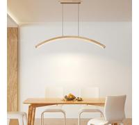 Luce a ciondolo a LED MODERNA CUCINA, ARCO LEGNO LEGGI IMPIORE DI INCONTRO Dimmabile con lampada da tavolo da pranzo a telecomando lampada lampada da tavolo, moderno sala da pranzo lineare per