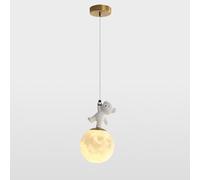 Luce a ciondolo del pianeta cartone animato, lampada a sospensione di orso in resina con tonalità stampata in 3D, lampadario a LED moderno, lampade per sospensioni di illuminazione decorativa per
