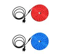 Luce a corda a LED rossa illuminazione da giardino illuminazione da patio, plastica trasparente, cavo di alimentazione di 1,5 m, 144x LED 0,06W, L 600 cm