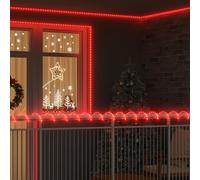 vidaXL Luce a corda con luci di corda Rosso 100 m PVC