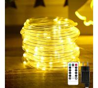 Luce a corda LED per esterni, 20m 200 LED luce a corda per esterni interni, 8 modalità e timer, IP65 impermeabile luce a corda Led tubo luminosità dimmerabile per giardino festival festa matrimonio