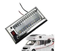 Luce a cupola a LED - Luce cupola a soffitto a LED RV | 12V-24V RV RV Interior Ultra Bright Roof Light | Lampada di lettura per auto con pannello con pulsante ON/OFF per automobilista camion furgoni
