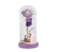 Luce a cupola floreale piccola realistica romantica Nightlight | Fiore artificiale per camera da letto, tavolo da pranzo, matrimonio, festa della mamma, inaugurazione della casa