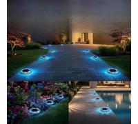 Luce a disco solare a mosaico costruita per esterni per applicazioni di illuminazione paesaggistica, tra cui vialetto e sentiero (2)