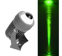 Luce A Fascio LED - RGB Con Faretto Rotante Con Telecomando, Proiettori A Fascio Stretto Da 10 W, Faretti Per Illuminazione Remota Impermeabili IP67, Luci Con Angolo Del Fascio Regolabile(Green,12v)