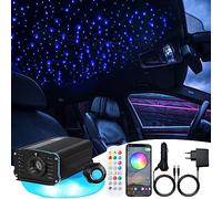 Luce a fibra ottica Twinkle LED controllata via Bluetooth APP/RF con driver motore LED RGBW e modalità musicale, luci a soffitto a fibra ottica a stella con 300 pezzi di cavi in fibra ottica da 3 m e