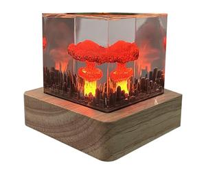 Luce a fungo atomico, lampada a bomba atomica, lampada a bomba a nucleare, lampada da tavolo in resina creativa | Luce notturna ricaricabile a forma di fungo per la decorazione del desktop