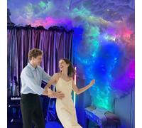 Luce a LED 3D con sincronizzazione musicale, effetto fulmine tuono, per sala giochi, club, bar e decorazione per feste DJ