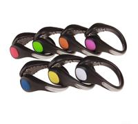 Luce a LED con clip per scarpe per attività notturne all'aperto, tra cui corsa, ciclismo ed escursionismo, illuminazione affidabile con diversi modelli di flash (rosa)