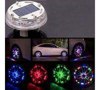 Luce a LED Energia solare Flash Luce per ruota per auto Lampadina per mozzo Lampada per tappo valvola per pneumatici Tappi centrali ruota Ruote Pneumatici Luce per auto