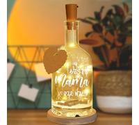 Luce a LED per bottiglie, bottiglia decorativa illuminata, con scritta in lingua tedesca "Mama Der Welt", personalizzata, decorazione per la festa della mamma, per matrimonio, compleanno, regalo di