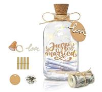 Luce a Led per Bottiglie di Matrimonio, Regalo di Denaro, Bottiglie Porta Soldi per Il Matrimonio, Bottiglie di Denaro, Confezione Regalo di Nozze, Salvadanaio Personalizzato,Bottiglia Regalo con Luce