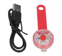 Luce a LED per cani, ricaricabile tramite USB, impermeabile IPX7, con 3 modalità di illuminazione, per collare, borsa, bici e animali domestici. (Rosso)