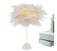 Luce a LED piuma - Elegante lampada da scrivania da notte, lampada romantica, luce morbida con design elegante, accessorio per illuminazione per la decorazione di vacanza, festa di matrimonio, San