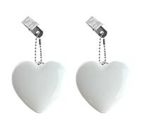 Luce a LED ricaricabile a forma di cuore, 2 pezzi, con sensore tattile per borsa, compatta e portatile, guscio bianco liscio, comodo per trovare gli oggetti della borsa