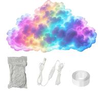 Luce a LED Thundercloud alimentata tramite USB fai da te, luci 3D a forma di nuvola con sincronizzazione musicale ed effetti multicolore, decorazione da soffitto o parete, per camera da letto, giochi