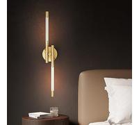 Luce a parete a LED, barra a parete in oro spazzolato Luce a parete a parete a parete in metallo interno in metallo lungo la parete lineare sconce nero infissi di vanità per bagno per corridoio camera