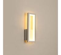 Luce a parete a LED Modern Metal Wall Sconce Lighting 16W Lampada da parete da letto, luci di lavaggio a parete interno del rettangolo nordico per soggiorno corridoio per corridoio da comodino