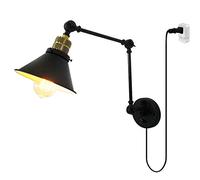 Luce a Parete a LED, Swing Regolabile Braccio Lungo Vintage a Parete con Appunti con Appunti con Appunti con Paralume in Metallo per Lampada per Il Ristorante a soppalco Hotel Coffee Shop decorat