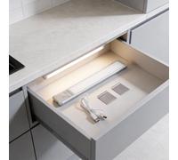 Luce a sensore LED ricaricabile con base magnetica e impostazioni di luminosità regolabili per una comoda illuminazione attivata dal movimento (1 pezzo da 24 cm)