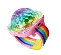 Luce a sfera da discoteca - da palcoscenico LED attivate dal suono, braccialetto USB ricaricabile | Mini lampada da notte con braccialetto colorato, decorazione per feste sensibili alla musica