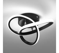 Luce a soffitto a LED LAMPAGGIO CURVATO LED LAMPAGGIO AFFITE ALLIMINE per Ingresso della CUSCINE CUSCINA Aggiunto in ANCITO INFERMIO Raggi SUFFICIO 22W - Nero.