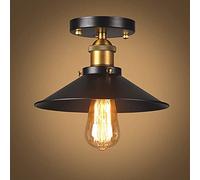 Luce a soffitto moderna Vintage Industrial Metal Lampada a soffitto Black Bar Light RETRO PENDANT LIGHT ， E27 Affermazione industriale Camera da letto Light, Cafe, Bar, Restaurant, Office Made in Cina