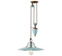 Luce a Sospensione Ceramica Regolabile Shabby Antico E27 Vintage Lampada Pranzo