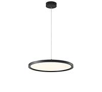 Luce a sospensione in alluminio a LED da 37 W, luci sospese in metallo con paralume acrilico, lampada a sospensione semplice creativa, luce rotonda per soggiorno, sala espositiva, centro commerciale