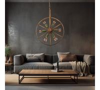 Luce a Sospensione Lampada 6 Fiamma Industrialmente Ruota Color Ruggine E27 [EEK: Non valutato]