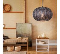 Luce a Sospensione Lampada da Soggiorno Argento Sfera Orientale H 120 CM [EEK: Non valutato]