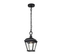 Luce a Sospensione Lampada Esterna Soffitto Attacco Vetro Nero E27