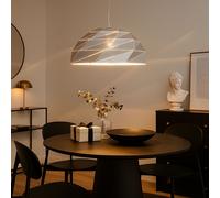 Luce a Sospensione Lampada Sala Pranzo da Soggiorno 1x E27 Ferro Argento [EEK: Non valutato]