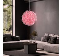 Luce a Sospensione Lampada Sfera Cambio Colore RGB LED Treccia Alluminio D 28 CM